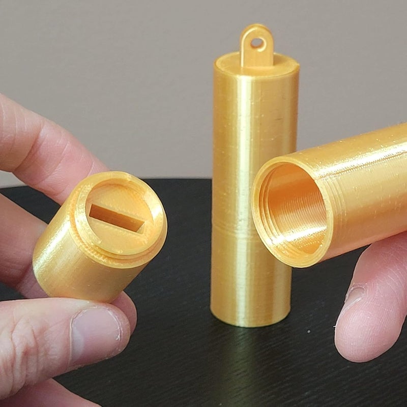 Znet3D Pocket Eye Drop Vial Holder & Carry Storage - Holds One (1) Single Use Eye Drop Vial - Perfect to carry pocket, purse/clutch, school bag - Two (2) Pack - (Gold) - Image 3